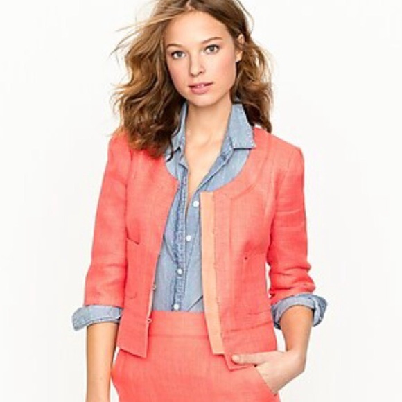 J. Crew Bureau Jacket in Linen - Picture 2 of 11